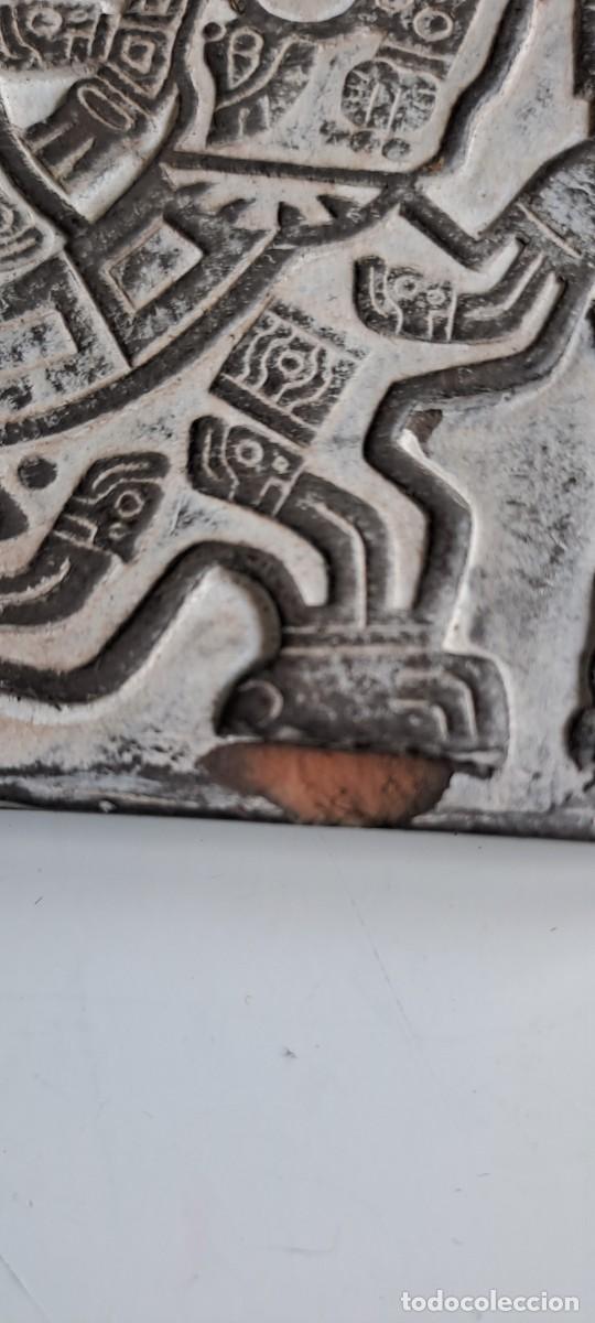Arte: Placa tipo azteca en barro - Foto 3