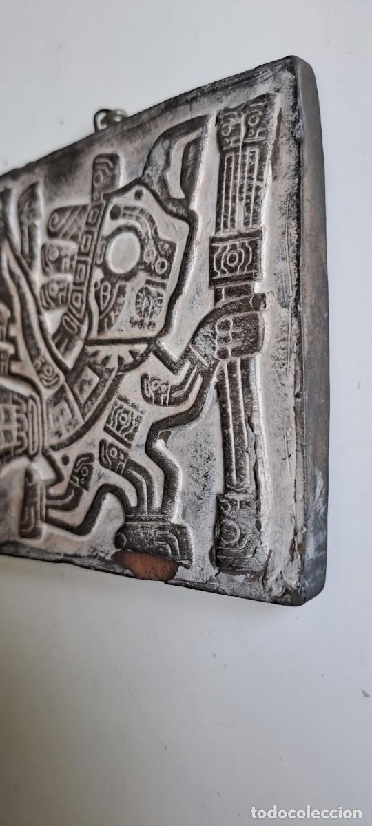 Arte: Placa tipo azteca en barro - Foto 5