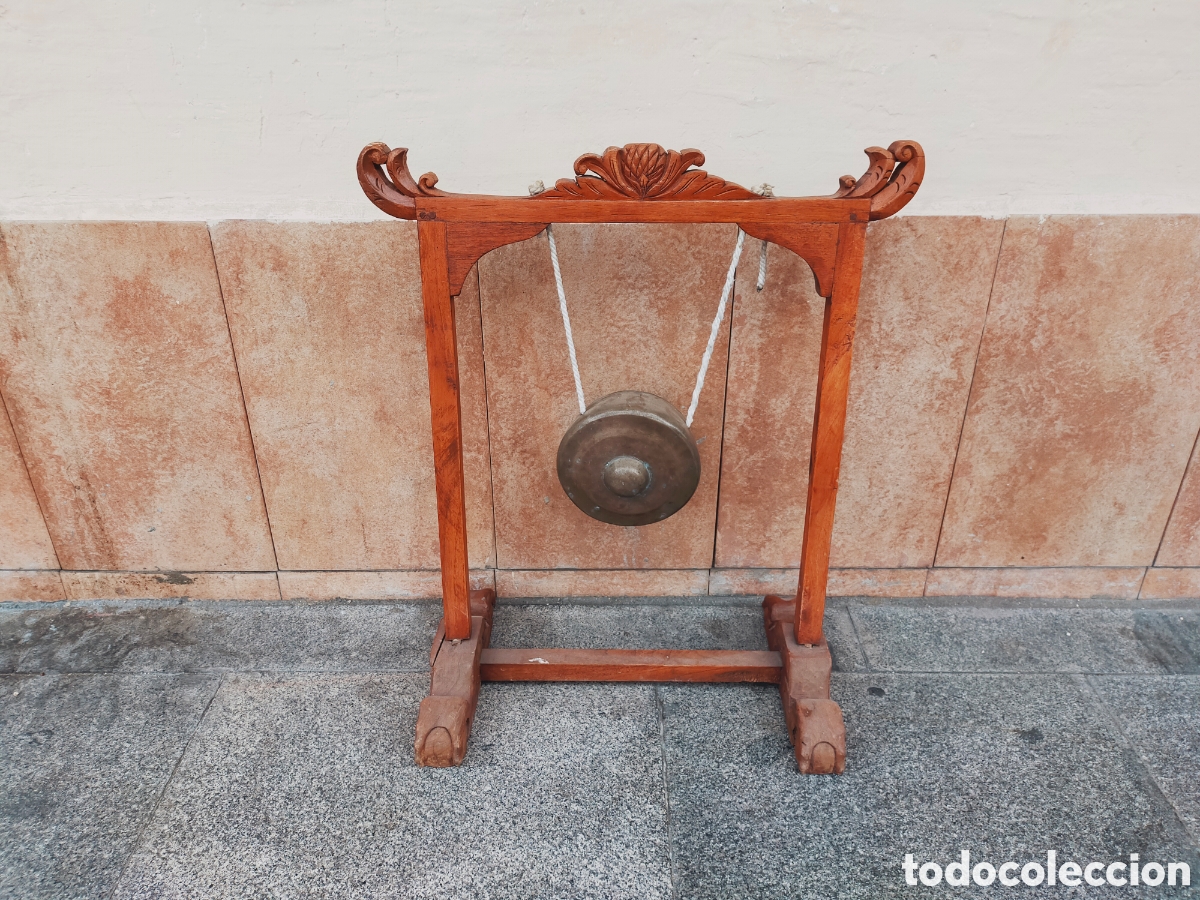 Arte: GONG DE MADERA Y BRONCE. - Foto 11