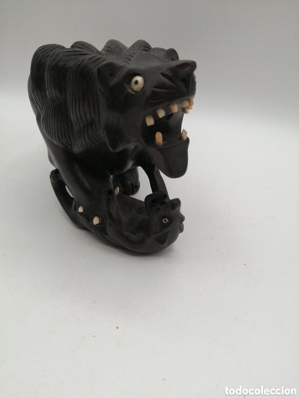 Arte: Escultura &eacute;bano. Le&oacute;n cazando - Foto 7