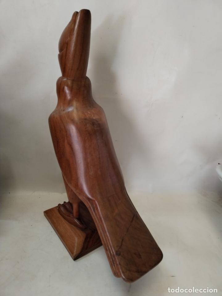 Arte: halcon del dios egipcio horus madera maciza - Foto 5