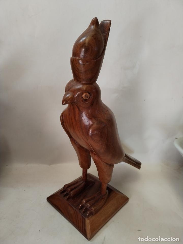 Arte: halcon del dios egipcio horus madera maciza - Foto 6