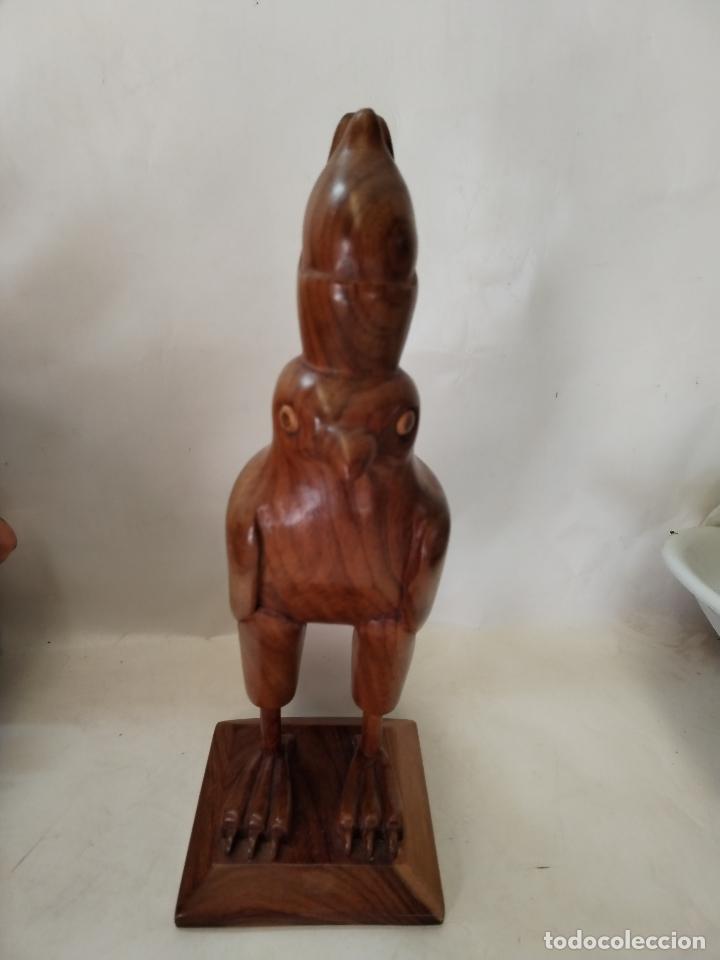 Arte: halcon del dios egipcio horus madera maciza - Foto 7