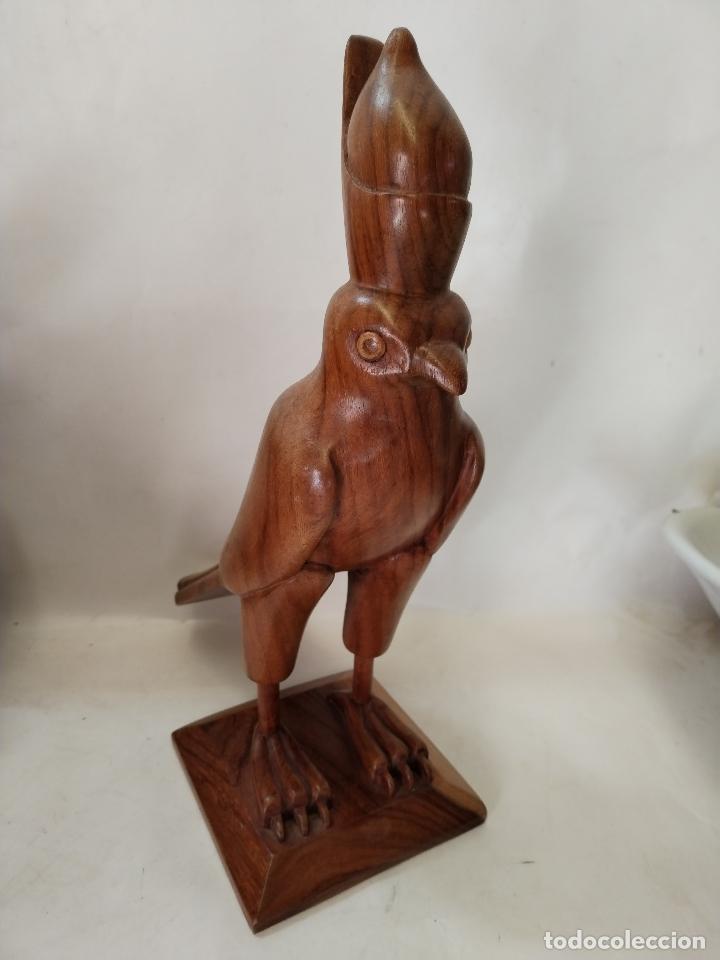 Arte: halcon del dios egipcio horus madera maciza - Foto 1