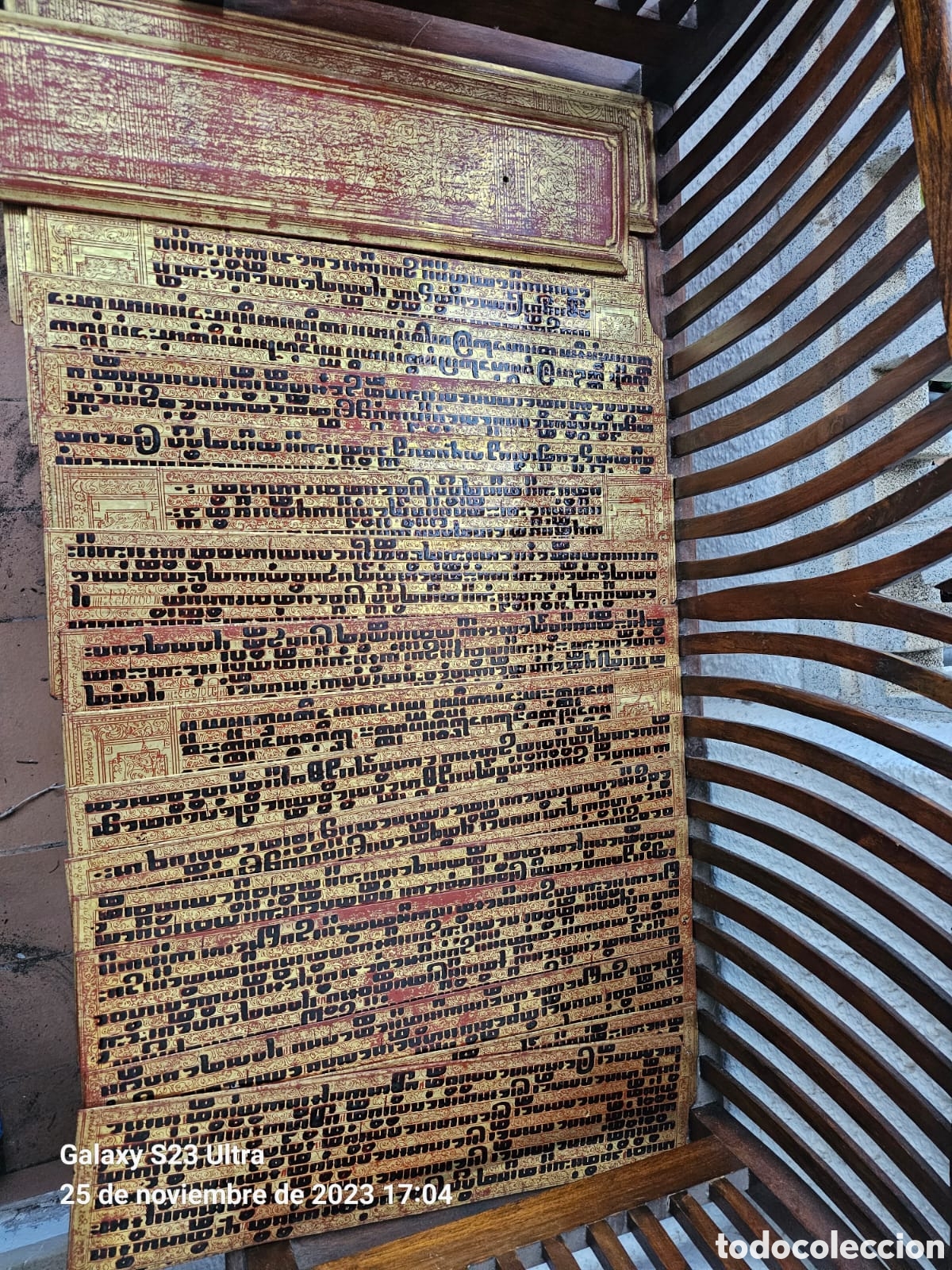 Arte: Manuscrito Budista Birmano. - Foto 3