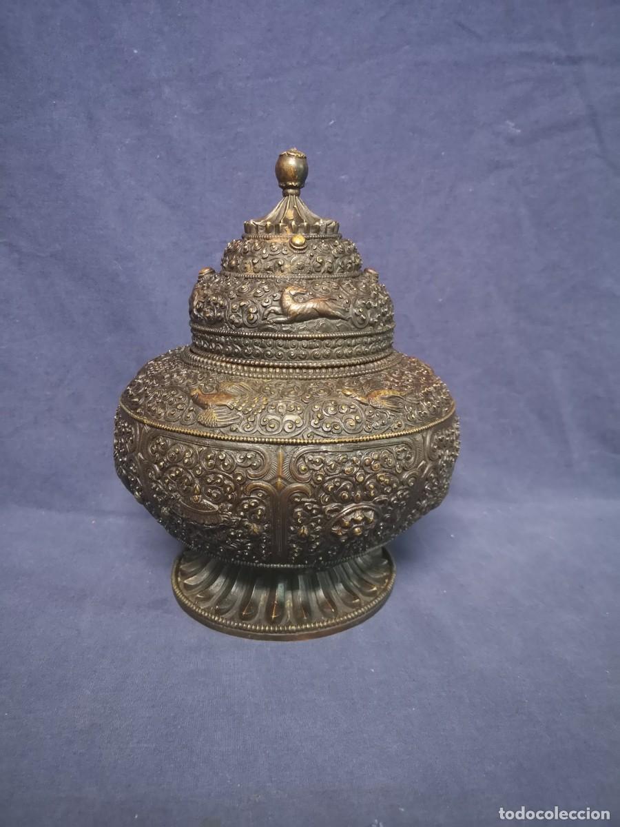 Arte: TIBOR ANTIGUO EN BRONCE PATINADO - Foto 2