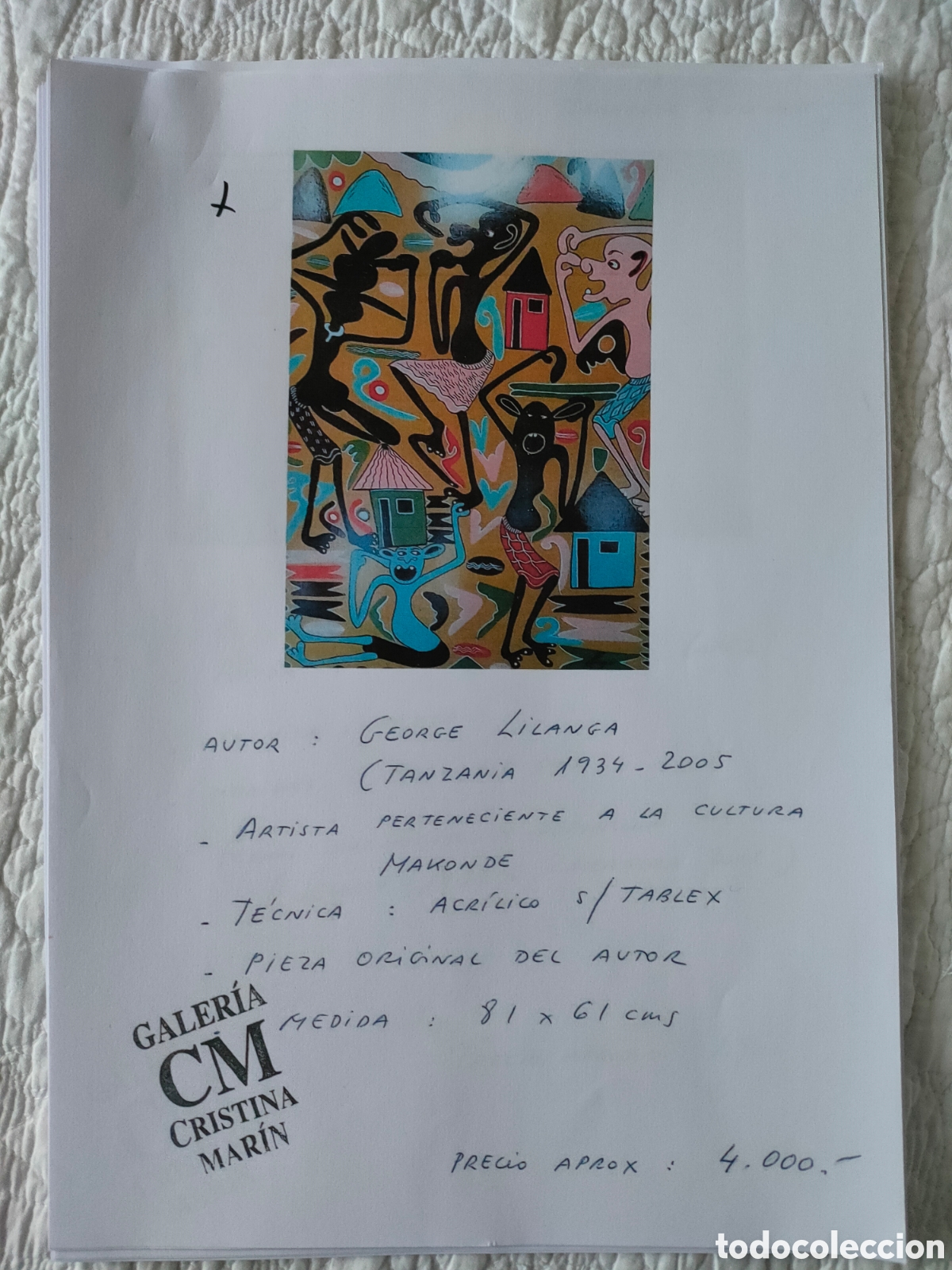 Arte: Acr&iacute;lico George Lilanga - Foto 2