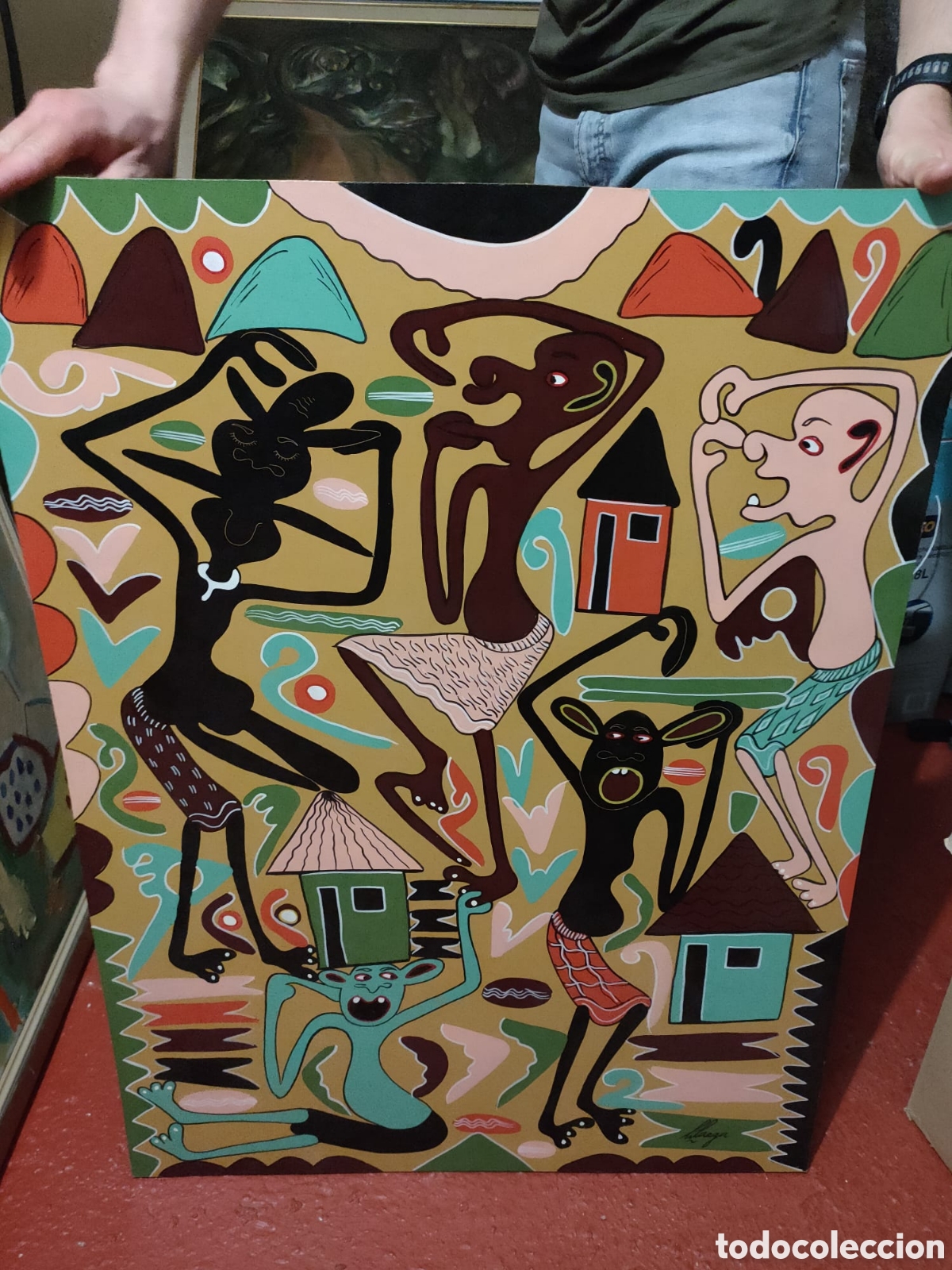 Arte: Acr&iacute;lico George Lilanga - Foto 1