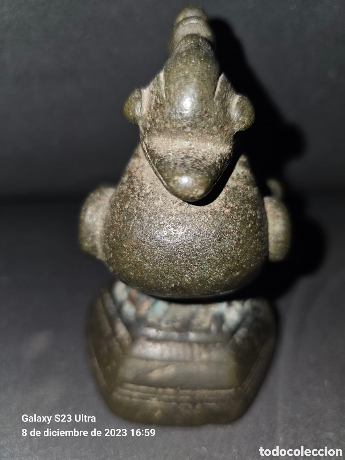 Arte: Peso de Opio en Bronce. Excepcional Tama&ntilde;o. - Foto 3
