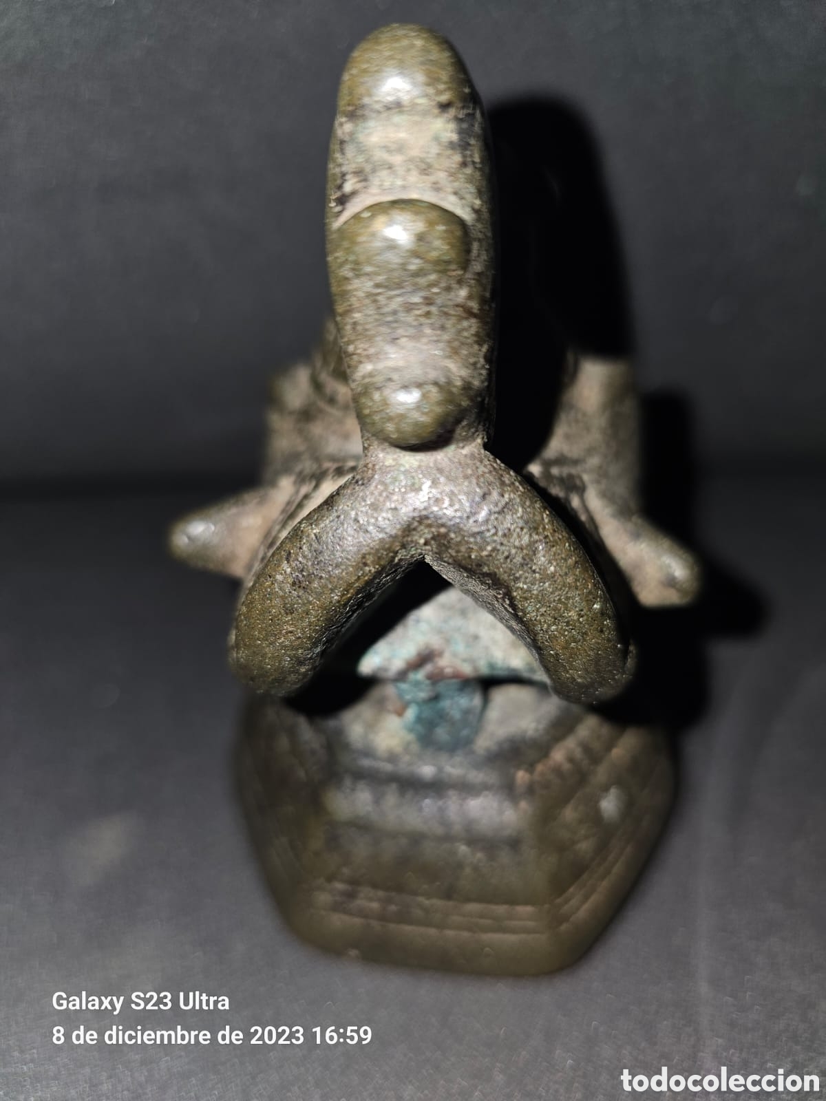 Arte: Peso de Opio en Bronce. Excepcional Tama&ntilde;o. - Foto 4