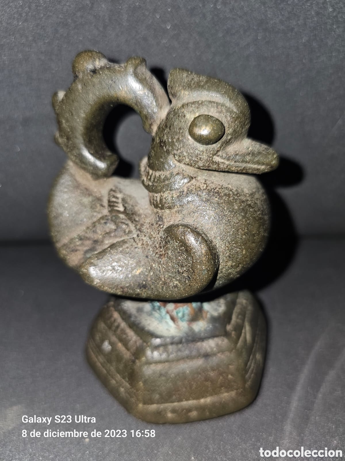 Arte: Peso de Opio en Bronce. Excepcional Tama&ntilde;o. - Foto 1