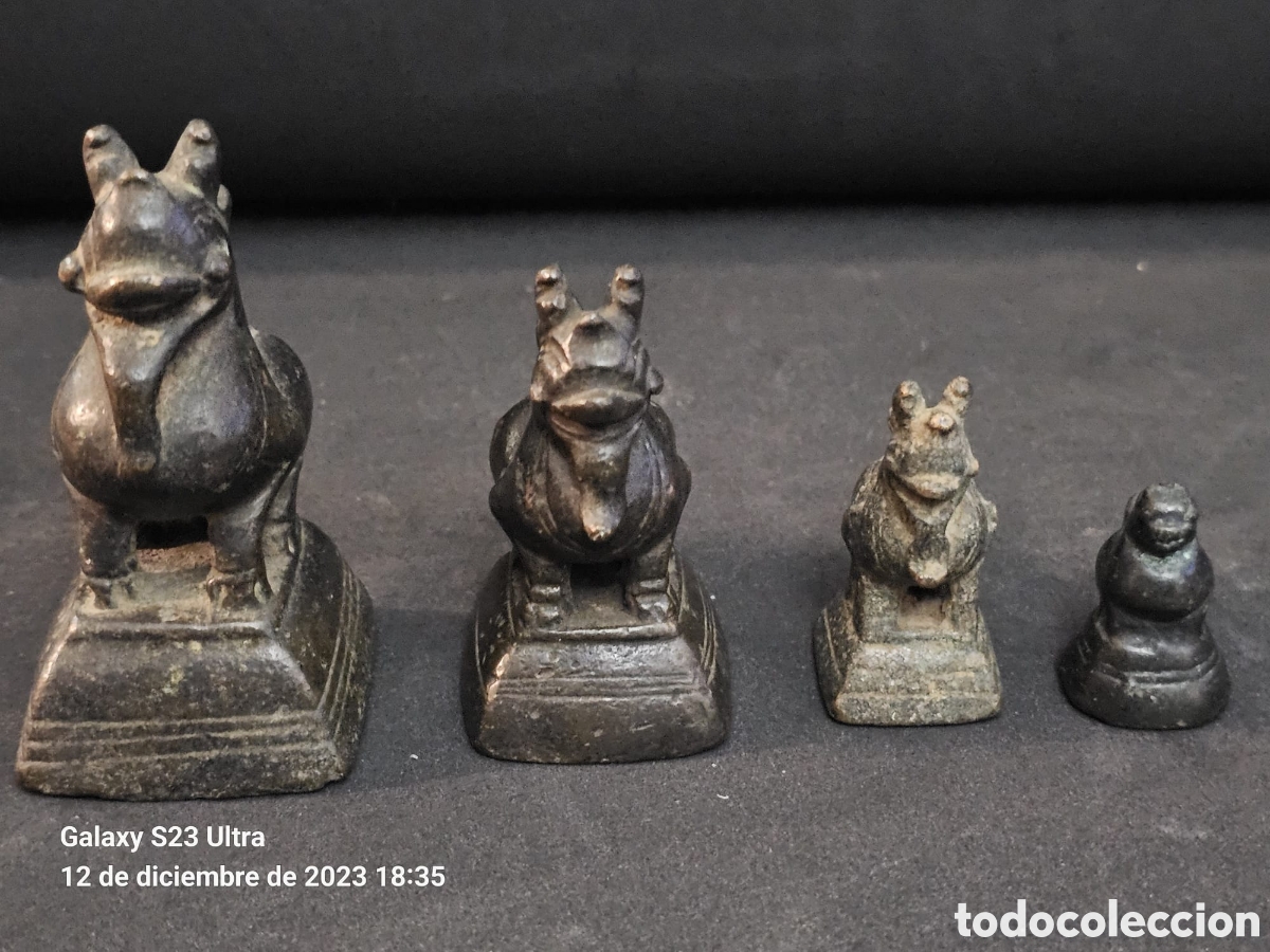 Arte: 4 Pesos bronce opio chinthe. - Foto 3