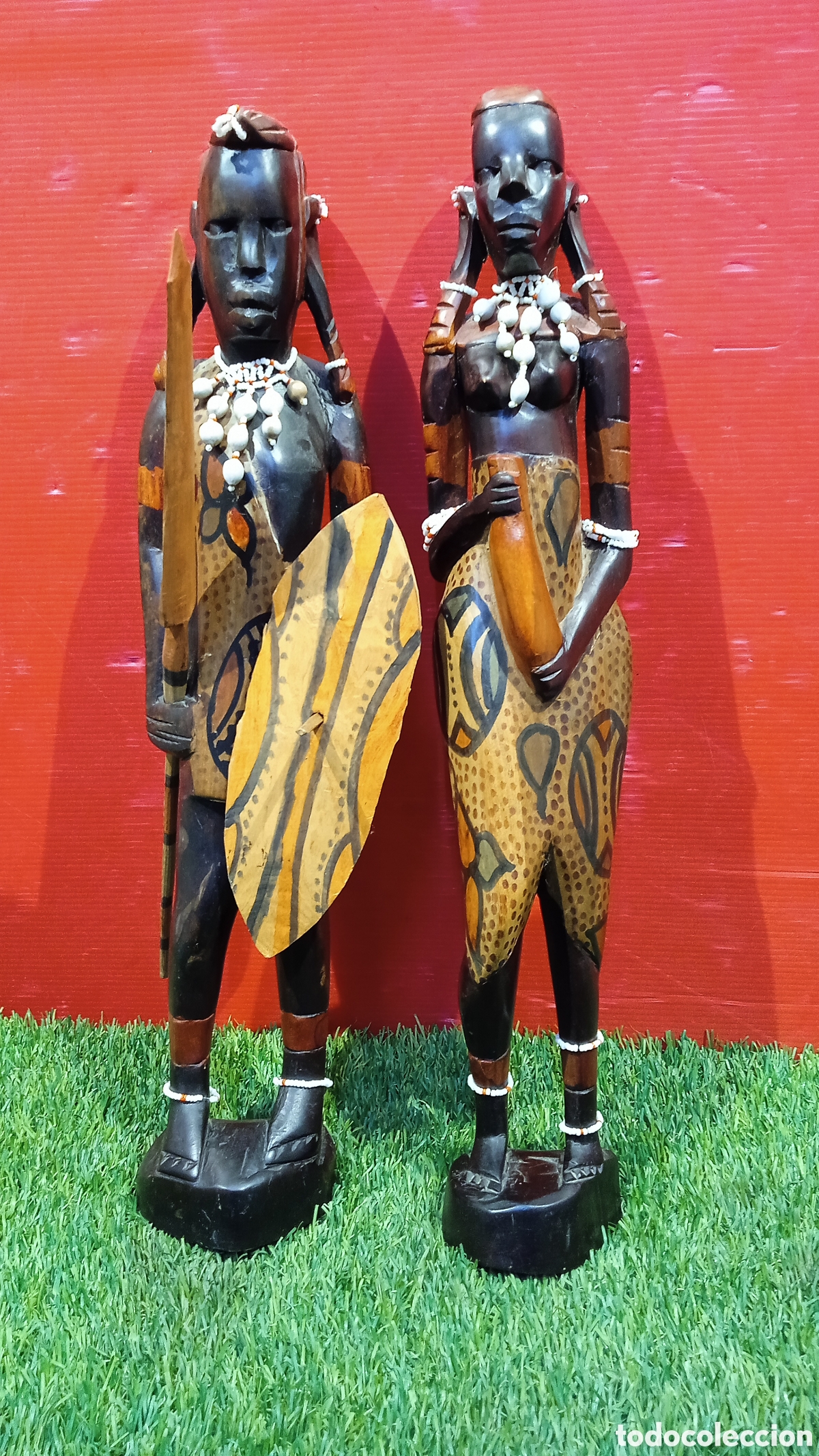 Arte: FIGURAS AFRICANAS EN MADERA - Foto 1