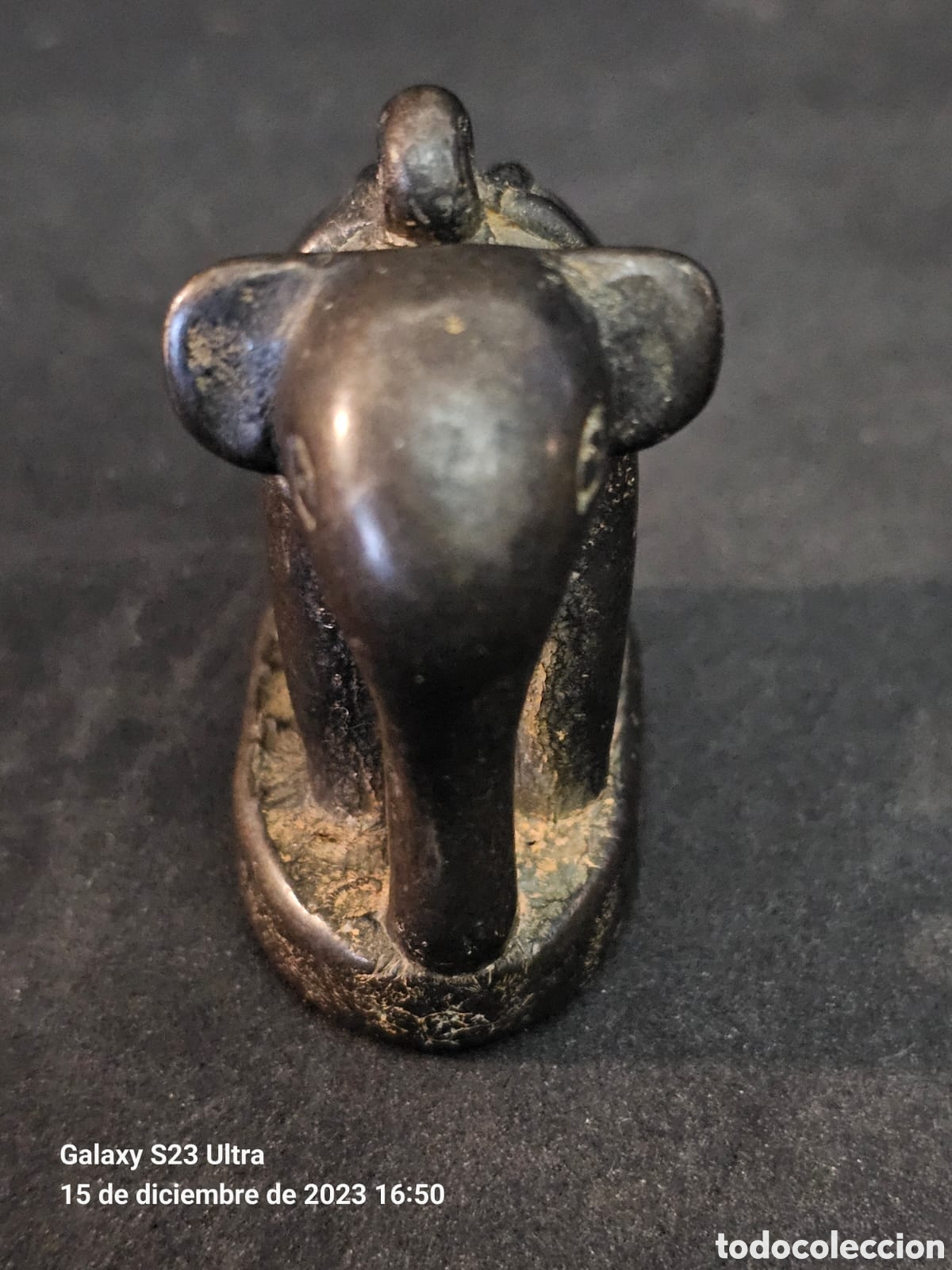 Arte: Peso Opio Elefante Bronce. - Foto 3