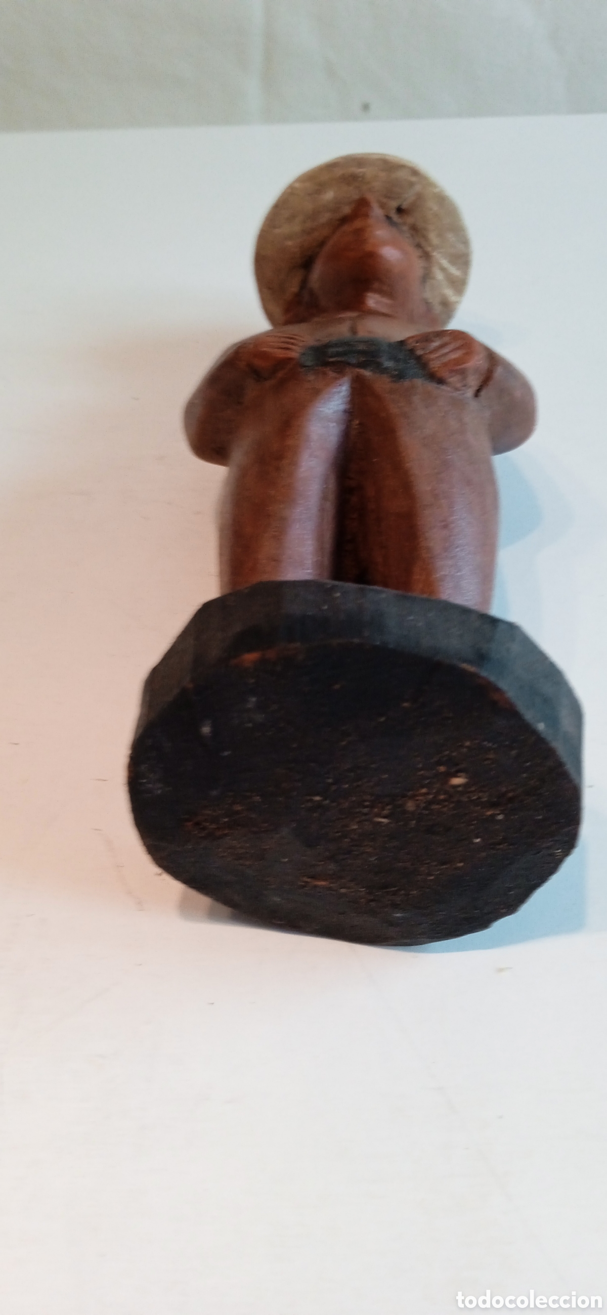 Arte: Figura explorador en madera colonial - Foto 5