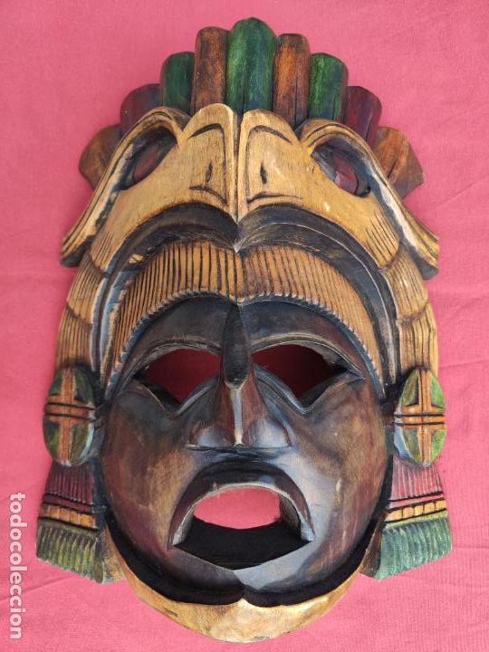 Arte: M&Aacute;SCARA AFRICANA DE MADERA. - Foto 1