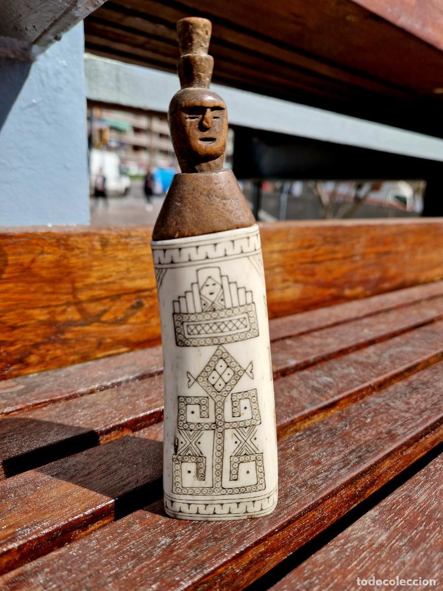 Arte: CAJA DAYAK SCRIMSHAW BORNEO - Foto 1