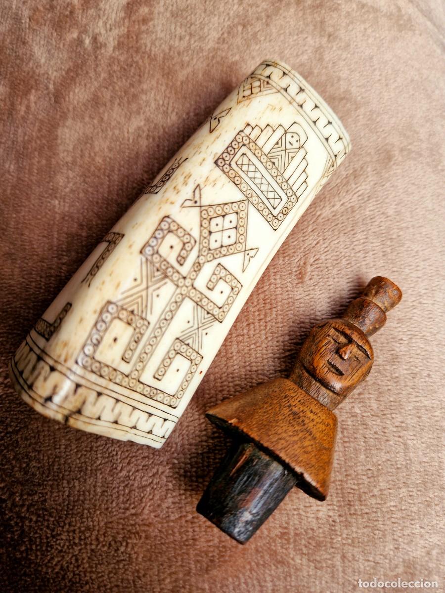 Arte: CAJA DAYAK SCRIMSHAW BORNEO - Foto 8