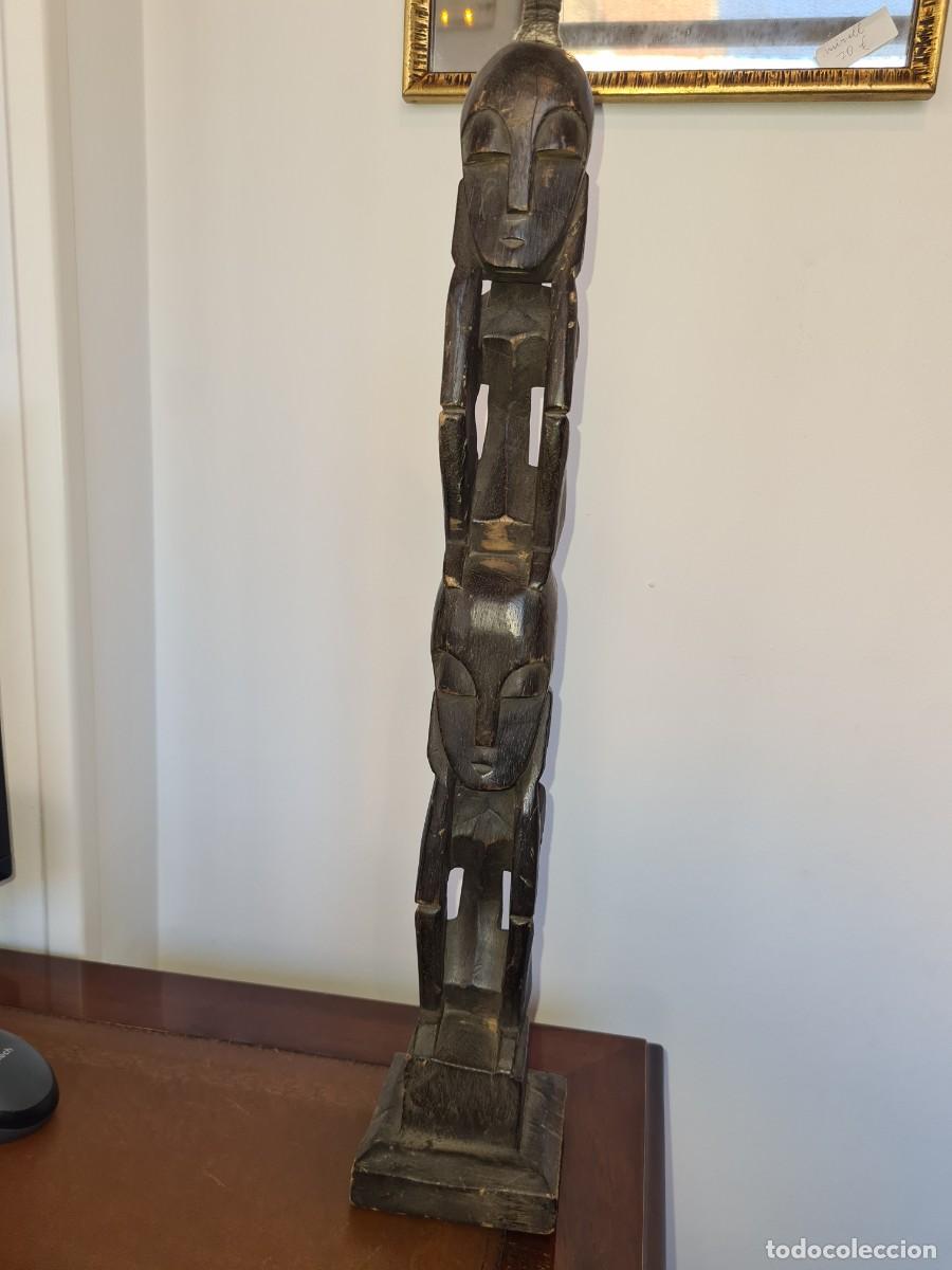 Arte: TOTEM AFRICANO DE MADERA - Foto 2