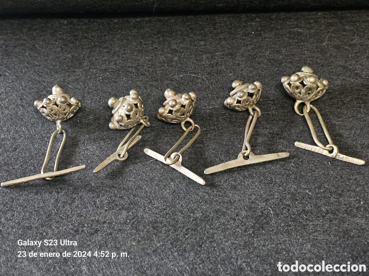 Arte: Antiguos Botones Charros Plata. - Foto 2