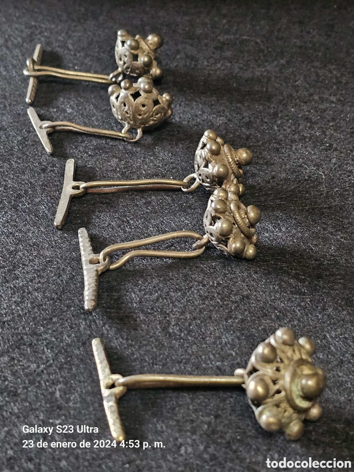 Arte: Antiguos Botones Charros Plata. - Foto 3