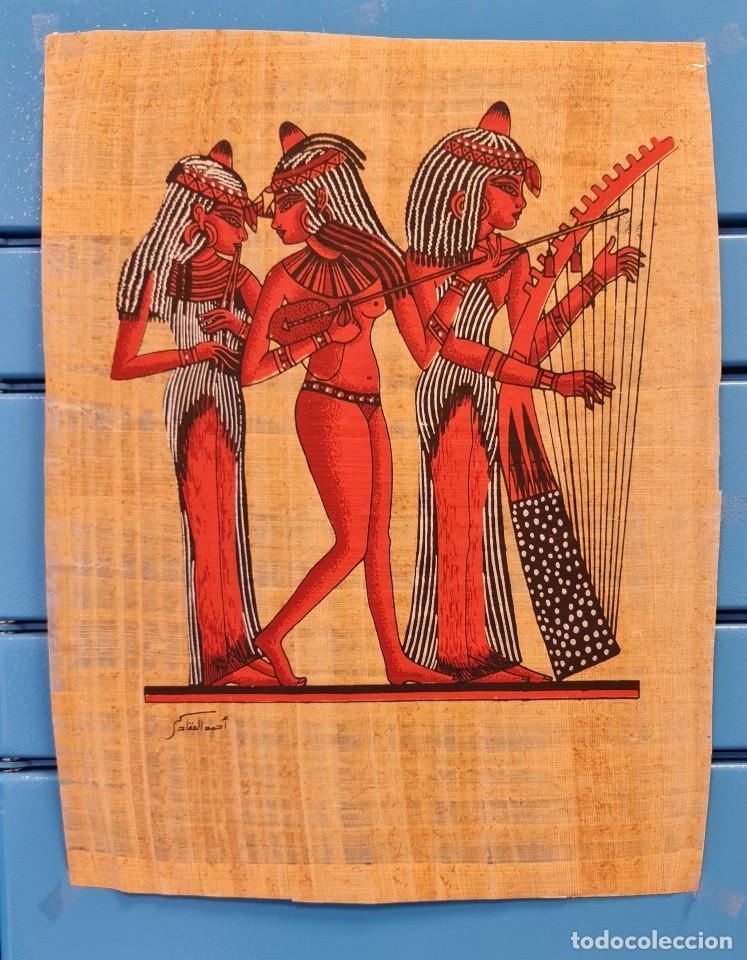 Arte: Papiro Egipcio &rdquo;Musicos de Amon&rdquo; - Foto 1