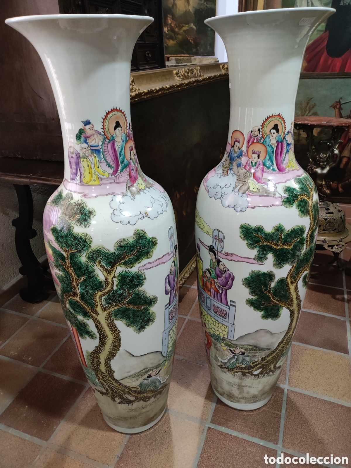 Arte: Pareja jarrones chinos - Foto 1