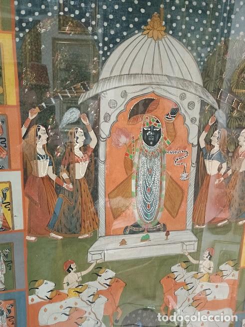 Arte: Seda india pintada antigua REF-5555 - Foto 2