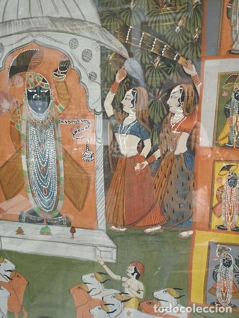 Arte: Seda india pintada antigua REF-5555 - Foto 6