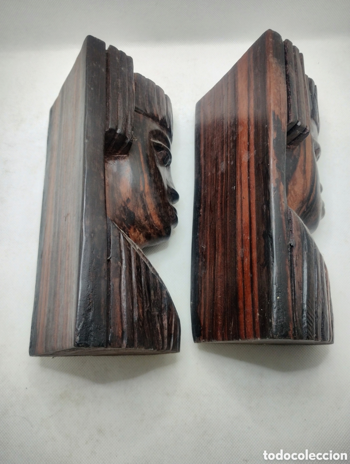 Arte: Sujetalibros en madera de &eacute;bano - Foto 2