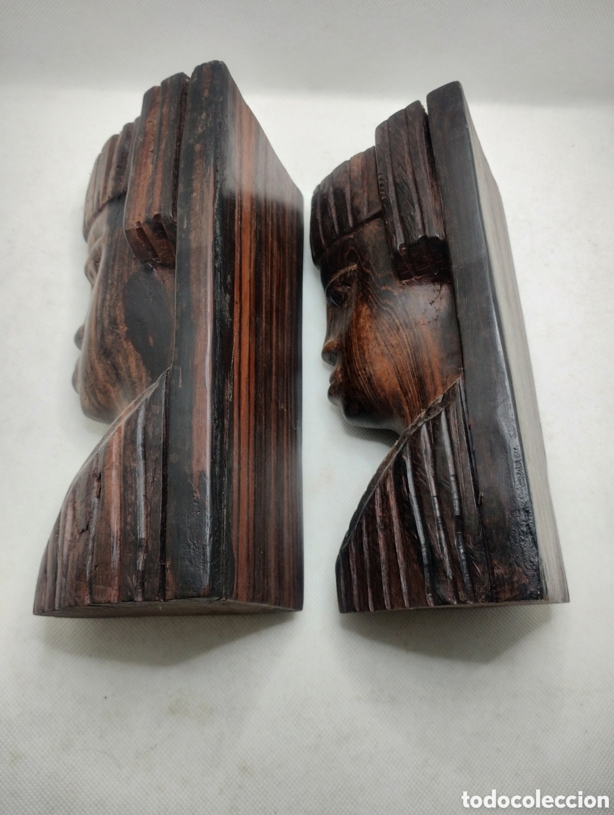 Arte: Sujetalibros en madera de &eacute;bano - Foto 3