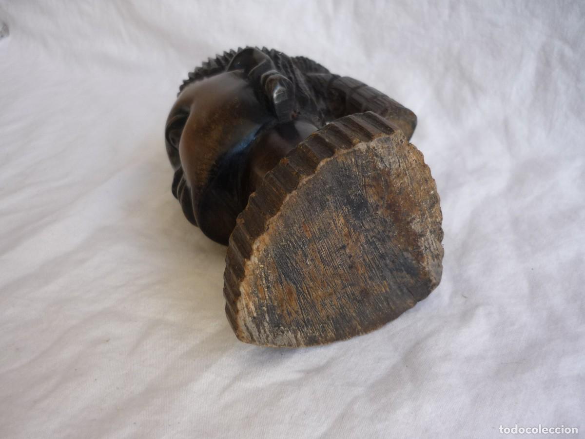 Arte: Busto de mujer aborigen tallada en madera - Foto 7