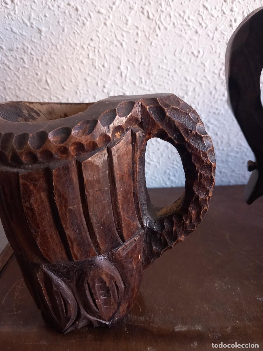 Arte: FLORERO Y JARRA DE MADERA - Foto 8