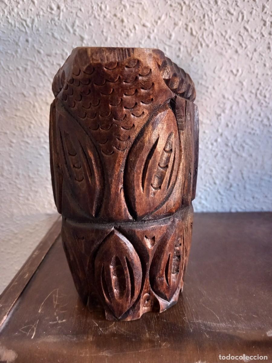 Arte: FLORERO Y JARRA DE MADERA - Foto 9