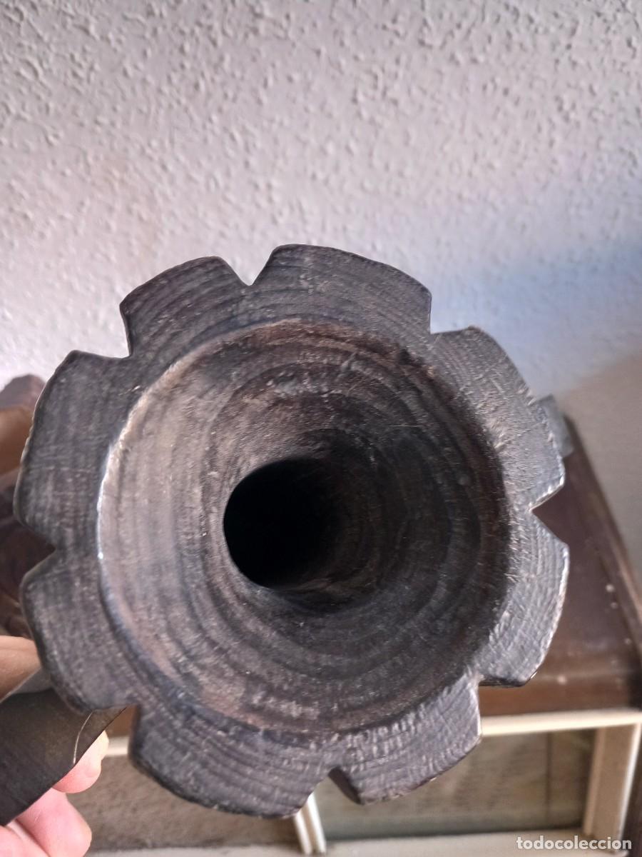 Arte: FLORERO Y JARRA DE MADERA - Foto 11