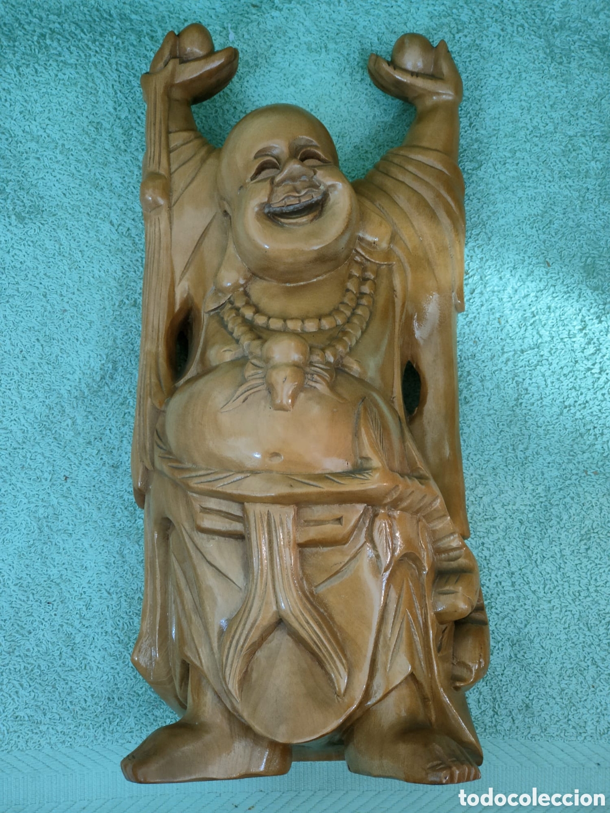 Arte: BUDA FELIZ DE MADERA - Foto 2