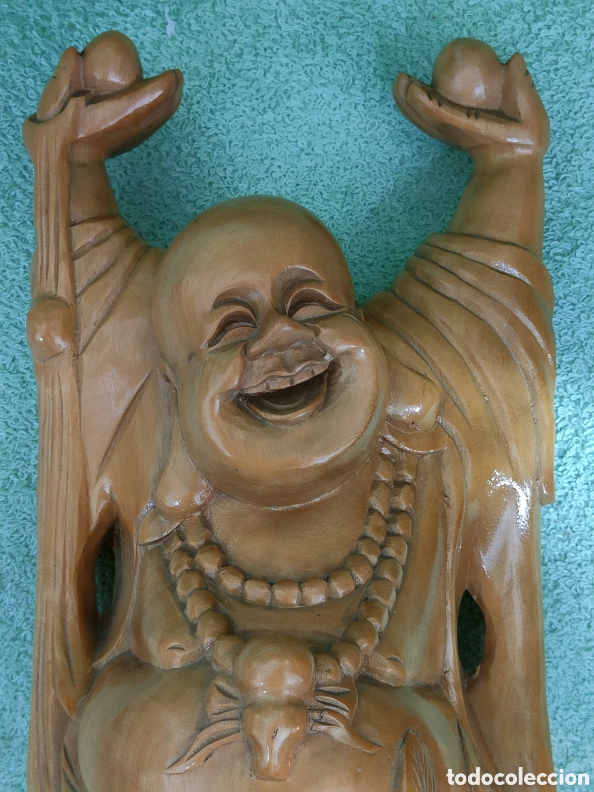 Arte: BUDA FELIZ DE MADERA - Foto 1