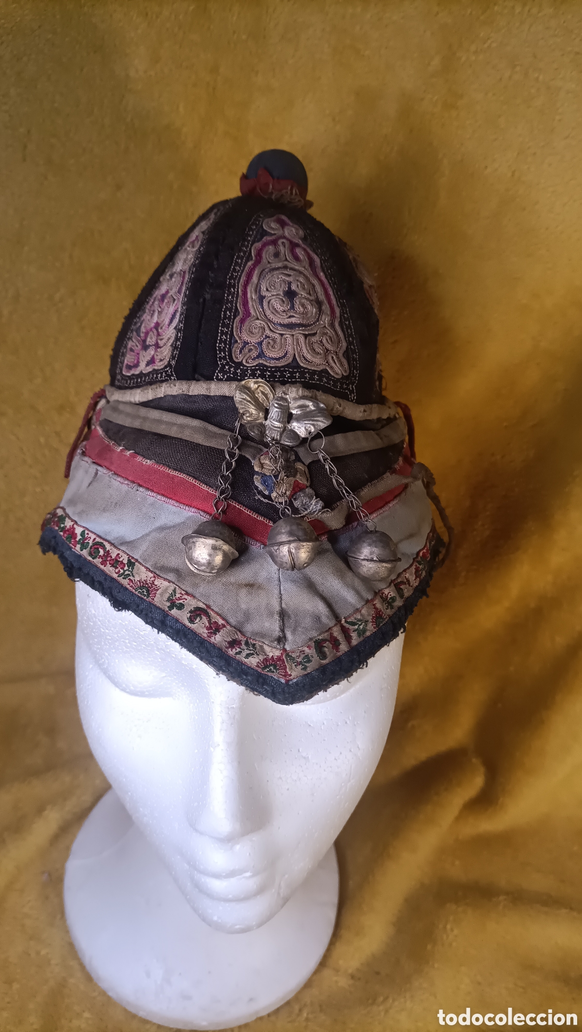 Arte: gorra seda mandar&iacute;n antigua - Foto 1