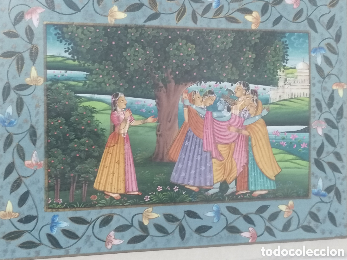 Arte: Cuadro de seda pintada India - Foto 4