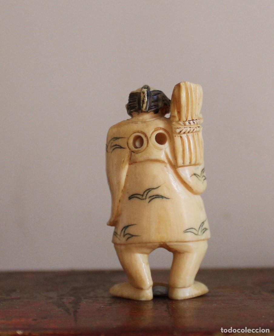 Arte: NETSUKE DE MARFIL ANTIGUO, PERSONAJE - Foto 3
