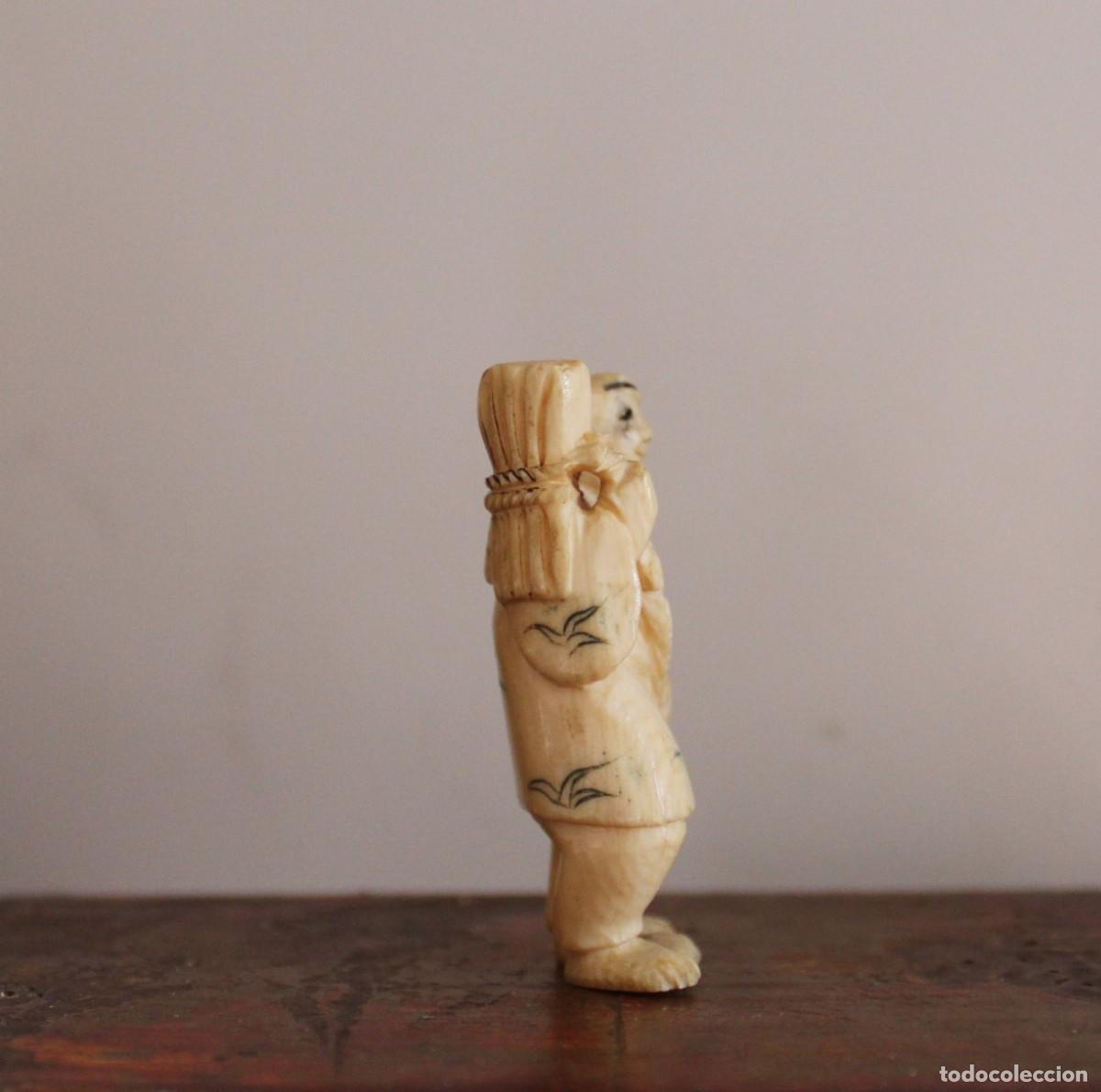 Arte: NETSUKE DE MARFIL ANTIGUO, PERSONAJE - Foto 5