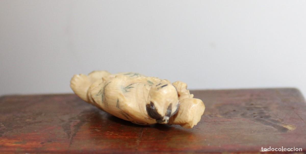 Arte: NETSUKE DE MARFIL ANTIGUO, PERSONAJE - Foto 6
