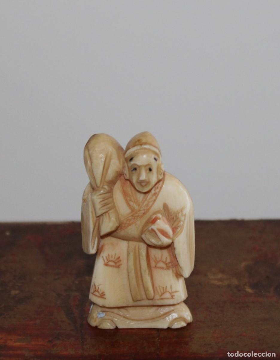 Arte: NETSUKE DE MARFIL ANTIGUO - Foto 1