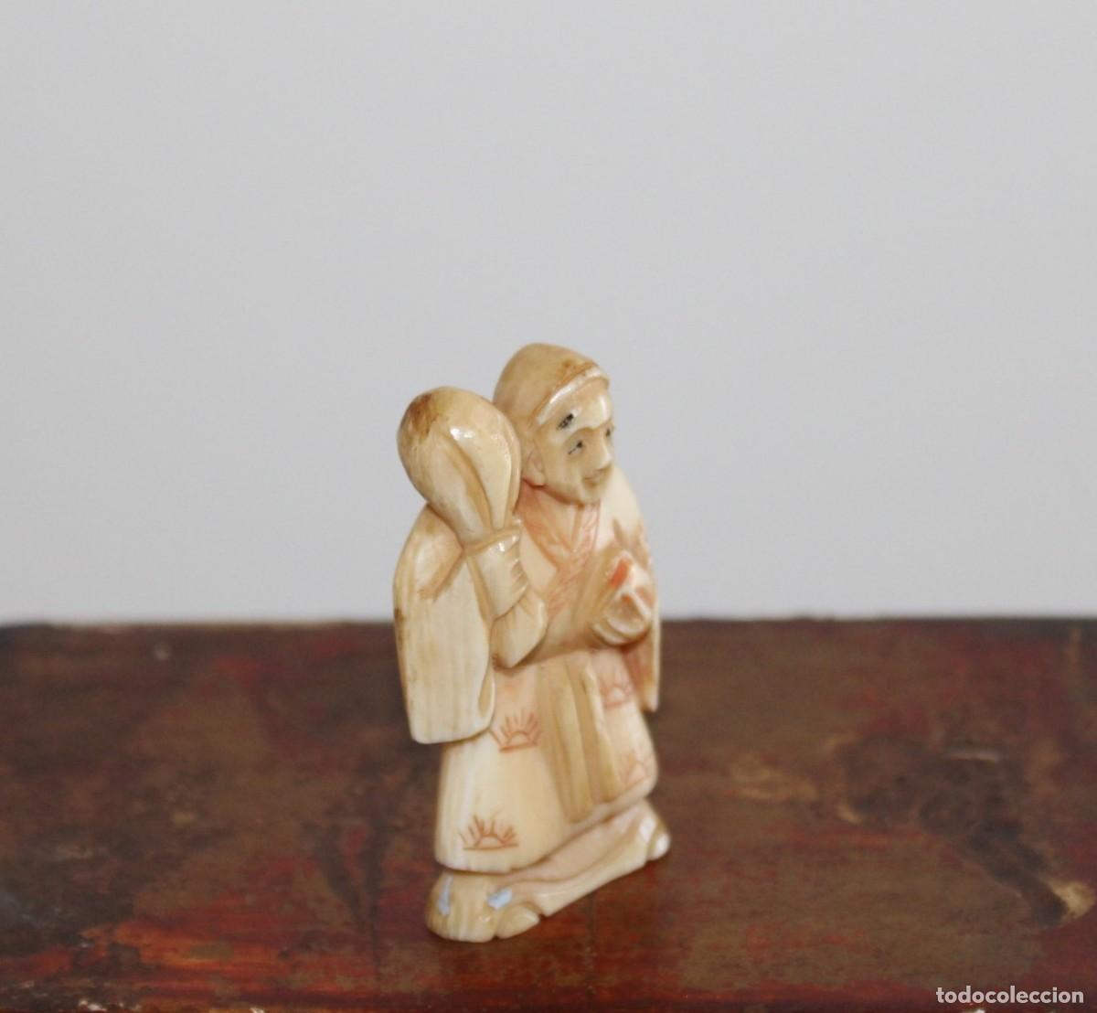 Arte: NETSUKE DE MARFIL ANTIGUO - Foto 2