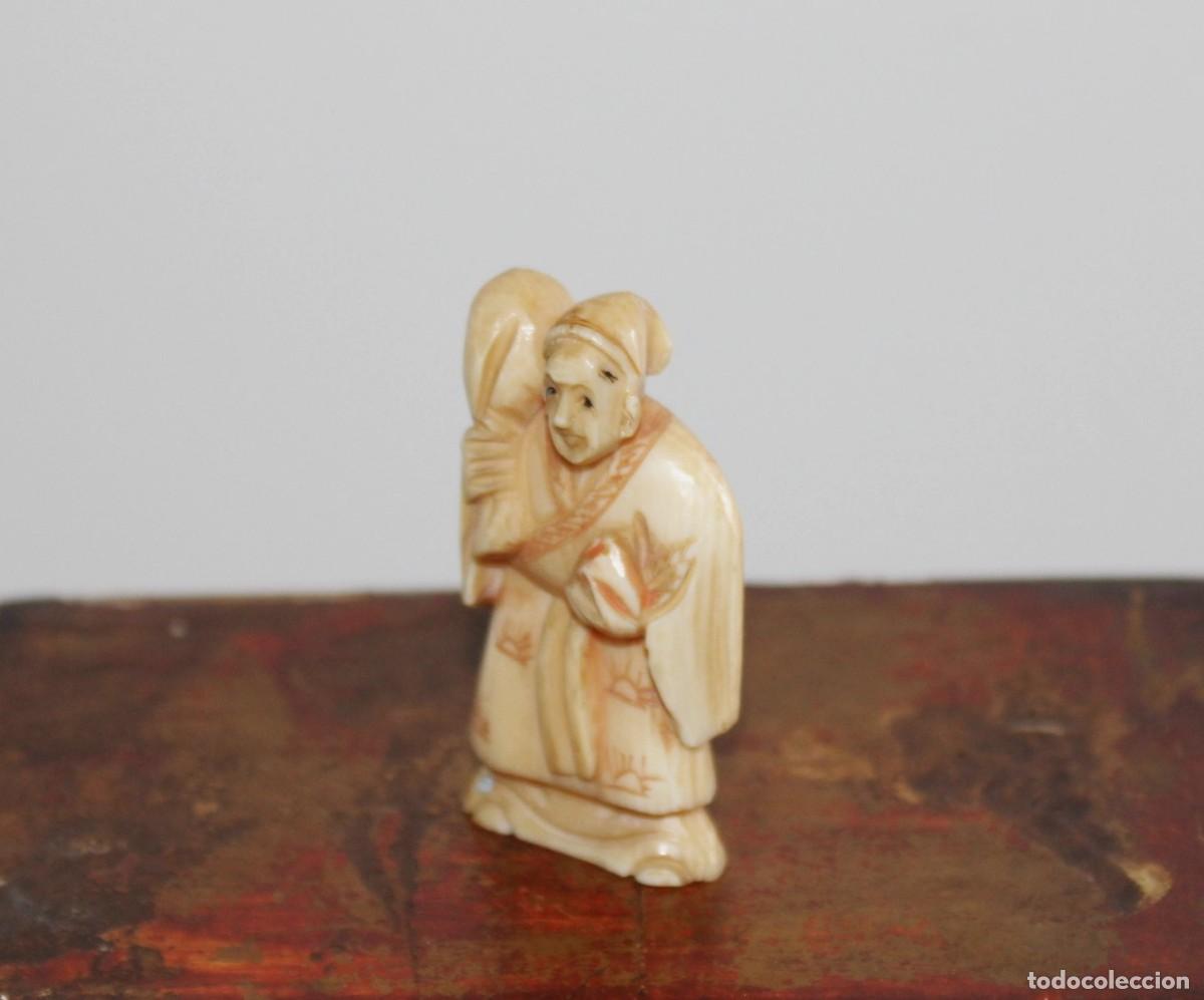 Arte: NETSUKE DE MARFIL ANTIGUO - Foto 5