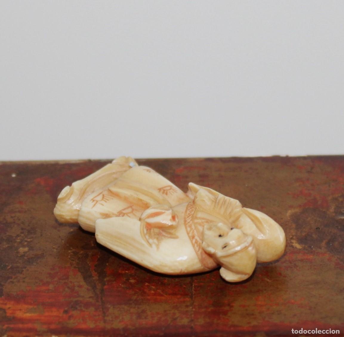 Arte: NETSUKE DE MARFIL ANTIGUO - Foto 7