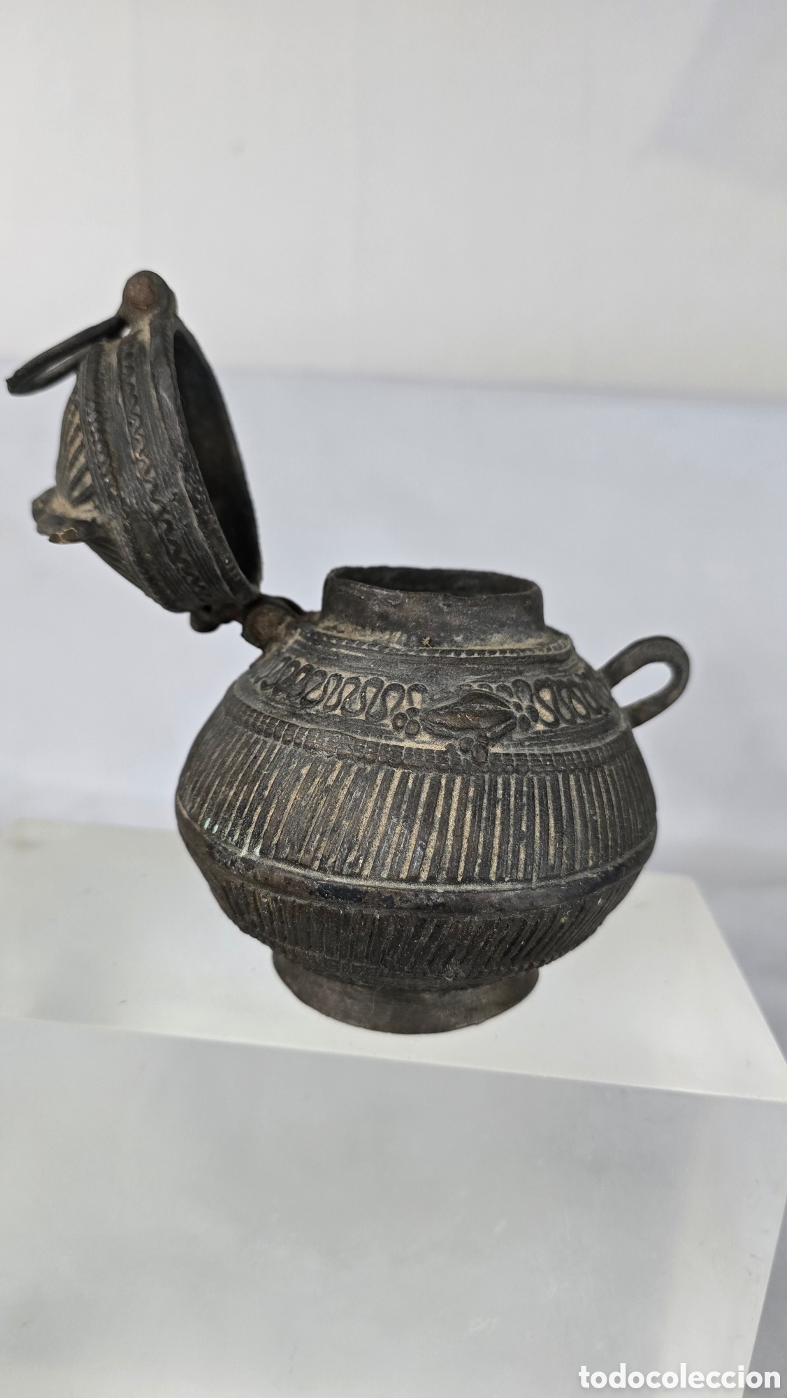 Arte: Vaso polvera Dhokra India Bronce - Foto 2