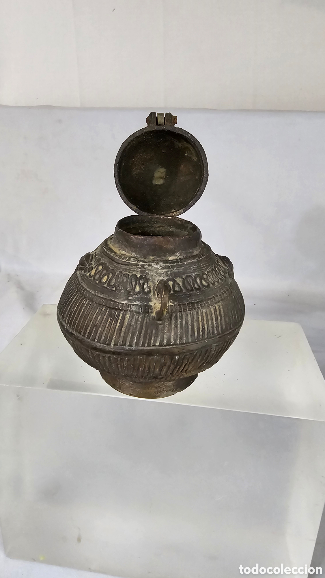 Arte: Vaso polvera Dhokra India Bronce - Foto 4