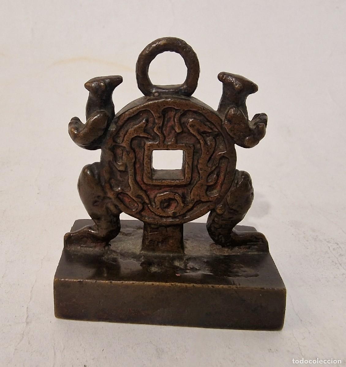 Arte: Sello en bronce Japones - Foto 1