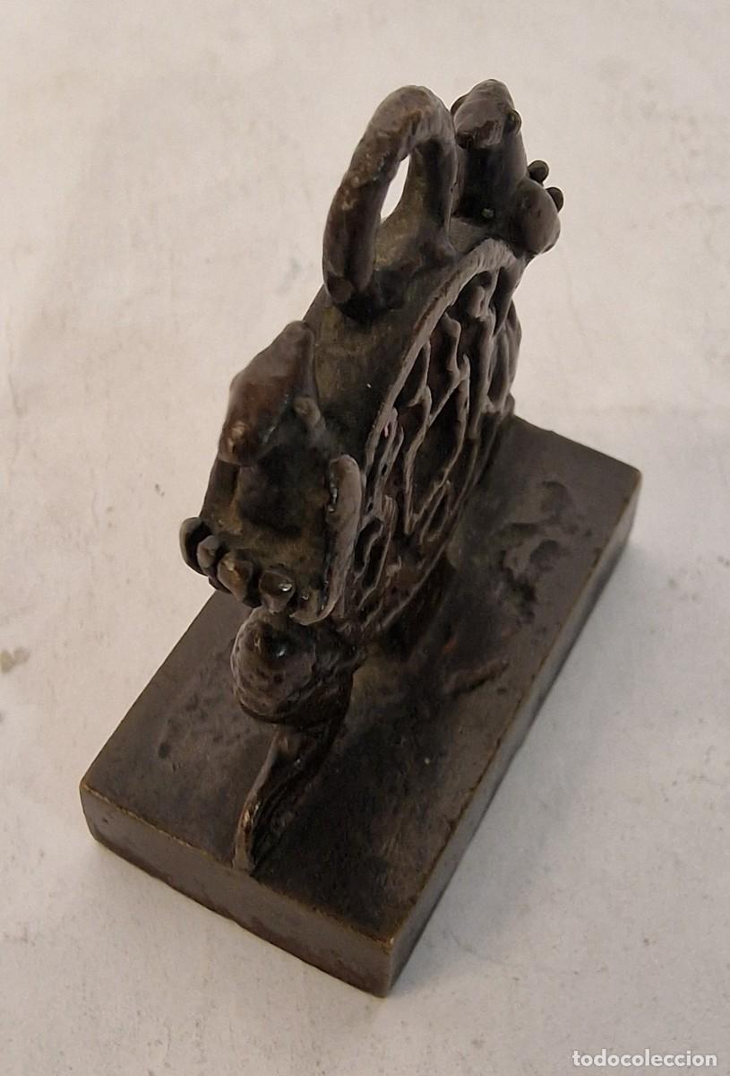Arte: Sello en bronce Japones - Foto 4